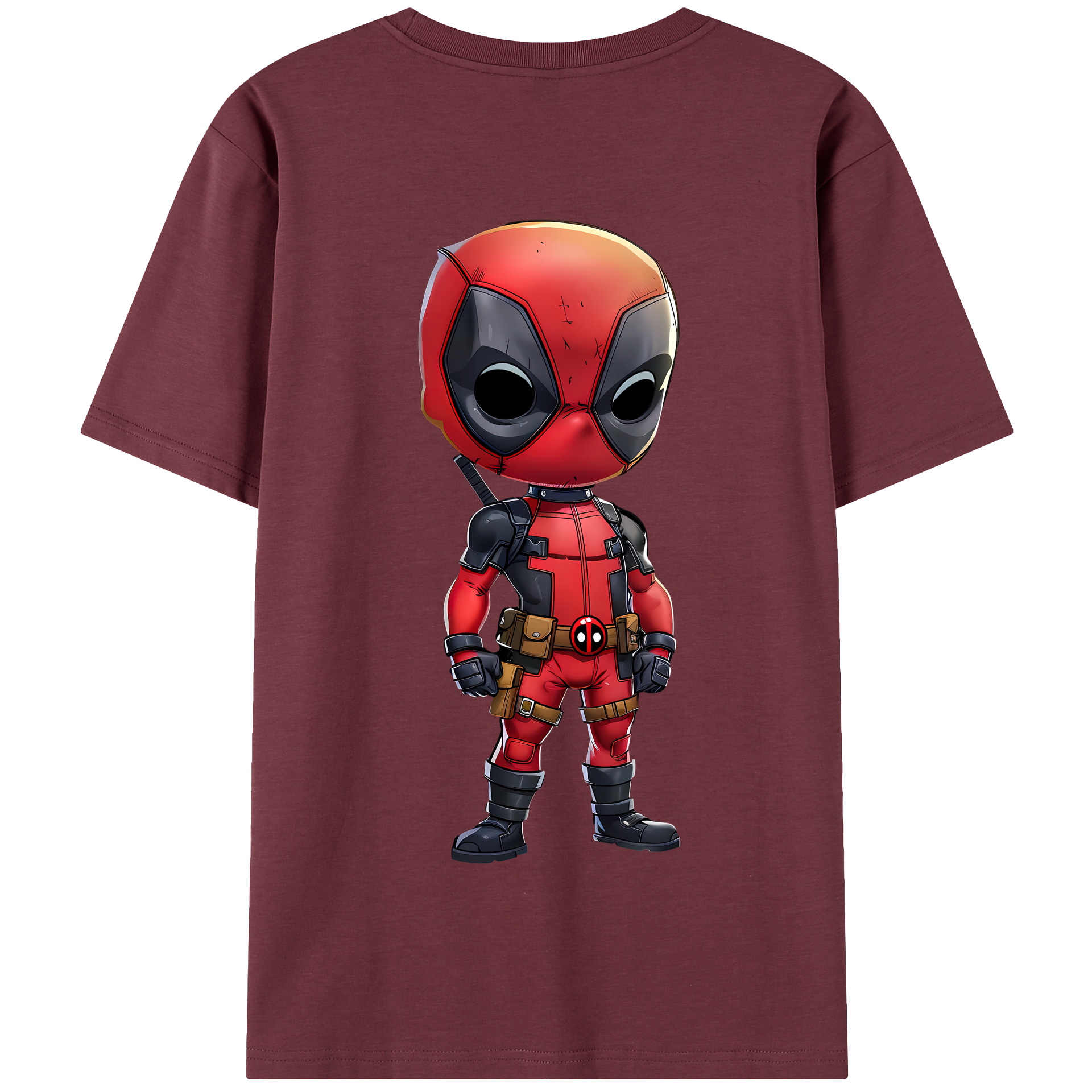 （画像用） Deadpool デッドプール 綿100％半袖Tシャツ（背面プリント）